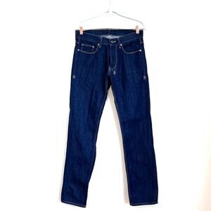 Ksubi Dee Dee Mens Jeans Size 31 Raw Rinse Indigo Denim‎ Button Fly Embroidery